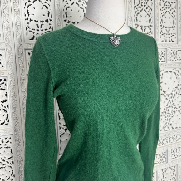 Fenn Wright Manson 100% 2-Fly Cashmere Emerald Green Long Sleeve Sweater Sz M - Picture 2 of 7
